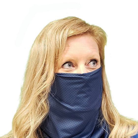 Navy Carbon Fiber Print Gaiter